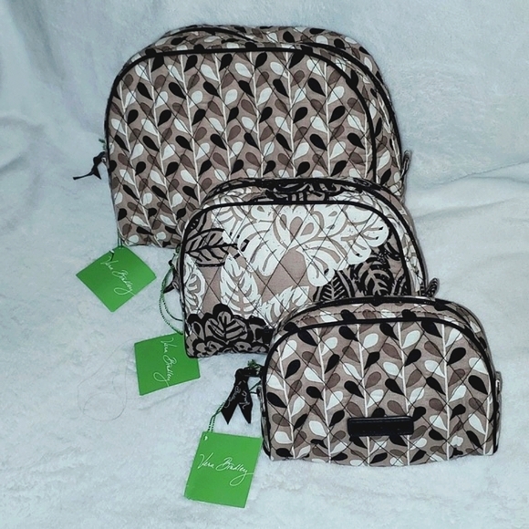 NWT Vera Bradley Zip Cosmetic Bundle Key West Vines - Picture 16 of 16